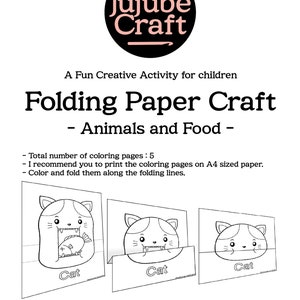 Folding Paper Craft : Animals and Food - Etsy