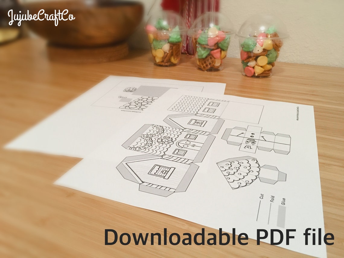 Holiday Coloring Page : Christmas House - Etsy
