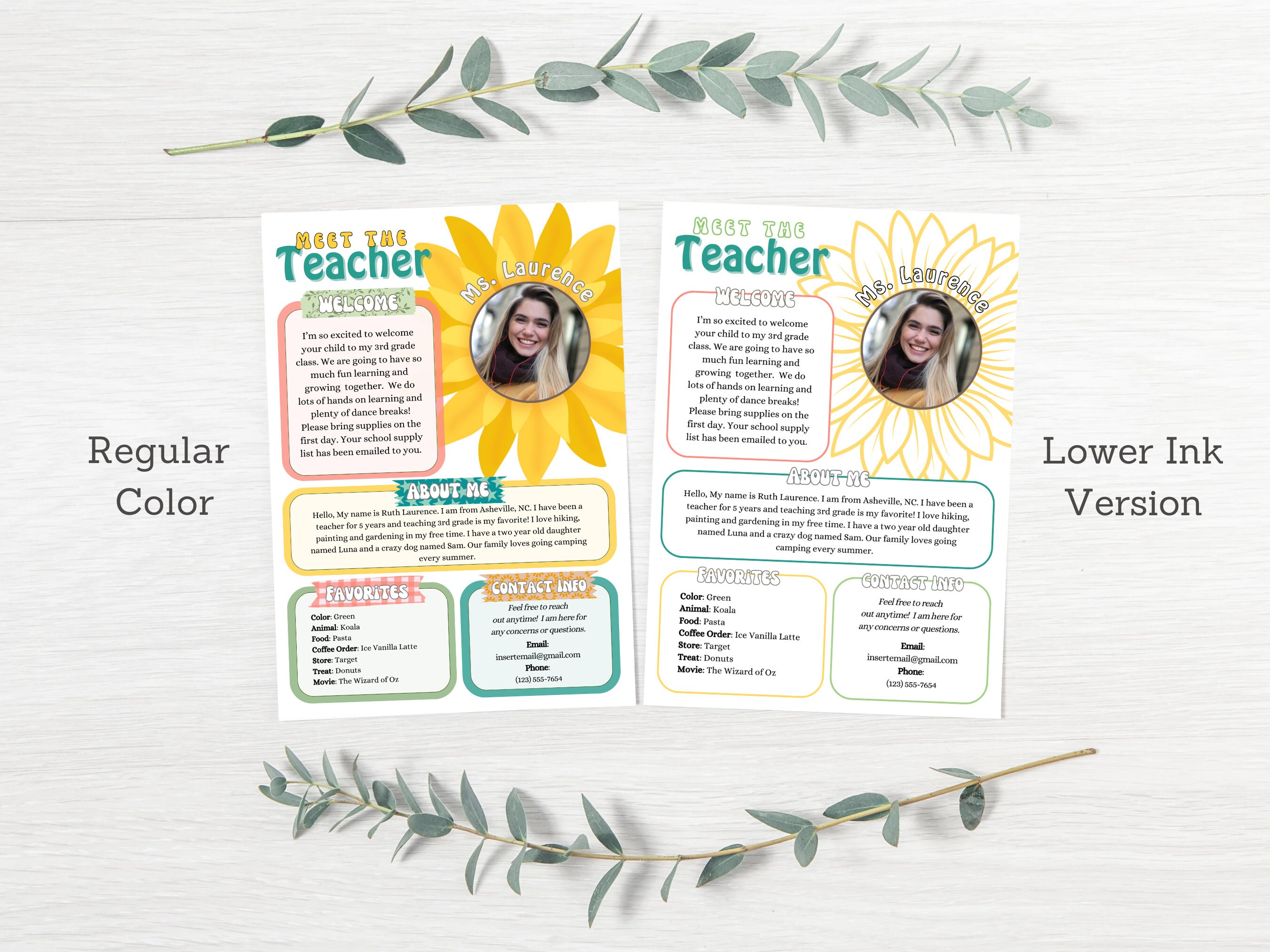 Meet the Teacher Template, Editable Teacher Printable,back to School ...