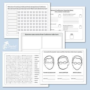 General Conference Activity Poster and Packet - Ages 8+ - Etsy