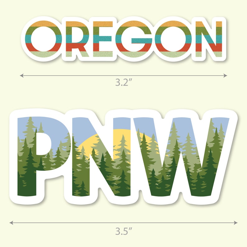Oregon Love! Sheet of Five Stickers - Etsy