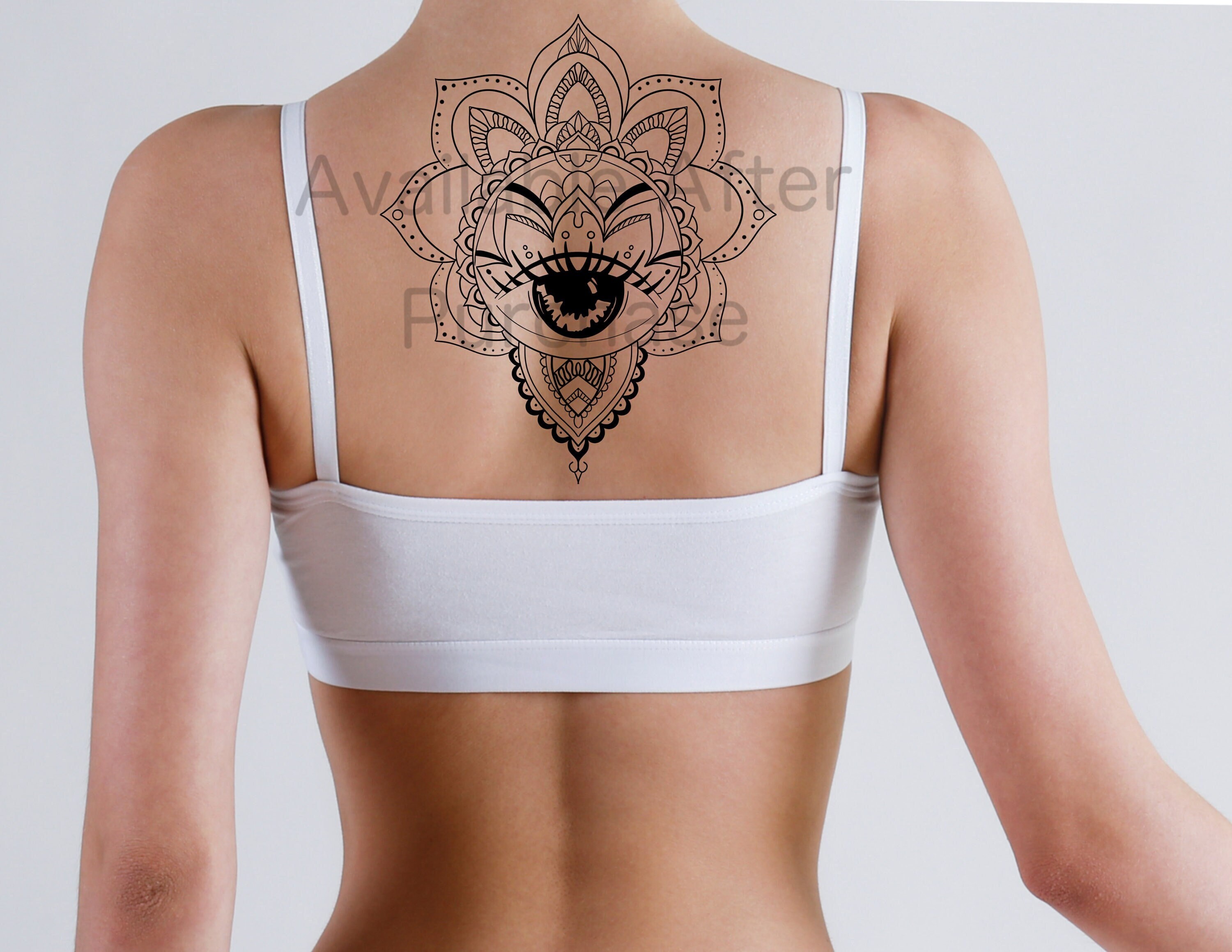 Mandala Back Tattoo Etsy