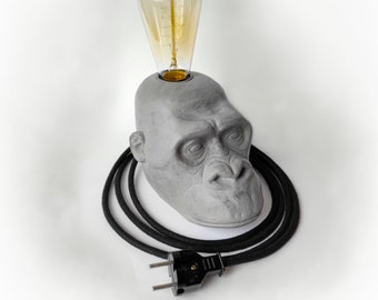 Lampada Edison / lampada retrò / lampada in cemento / lampada industriale / lampada da comodino / lampada da scrivania / luce notturna / lampada loft / lampada gorilla