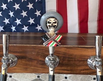 Tap Handle Skeleton Goth Groom Beer Man Cave Wedding Reception Day of the Dead