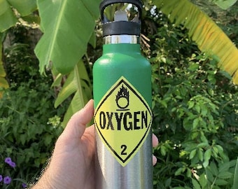 Oxygen Tank Water Bottle Novelty Respiratory Therapist Nurse RT Week Respiratory Care Customized Double Walled Insulated Stainless Steel