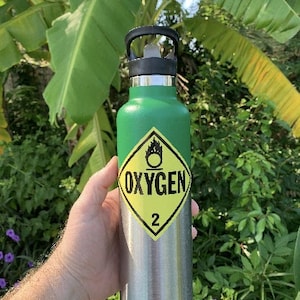 Oxygen Tank Water Bottle Novelty Respiratory Therapist Nurse RT Week Respiratory Care Customized Double Walled Insulated Stainless Steel