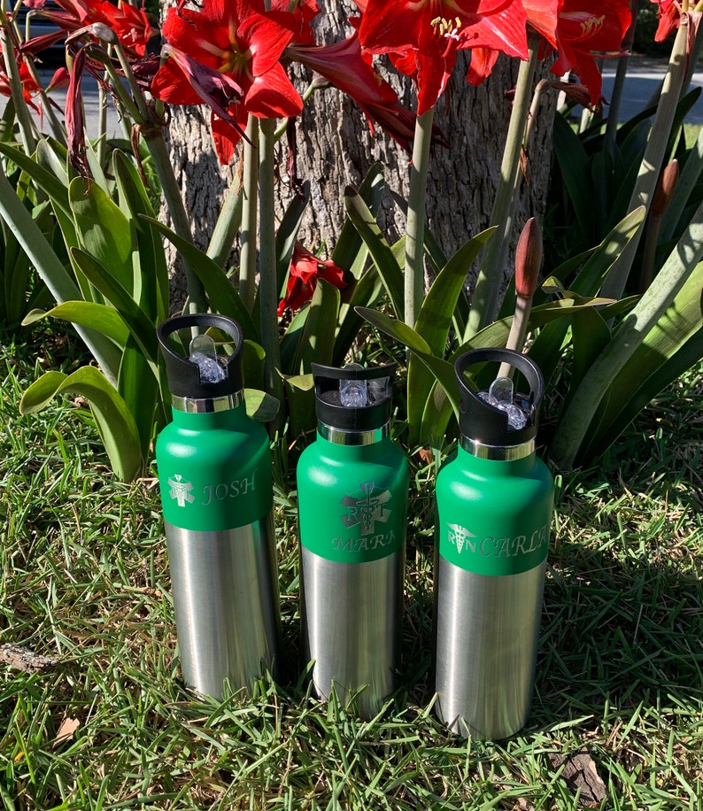 Oxygen Tank Water Bottle Novelty Customizable Double Walled Etsy