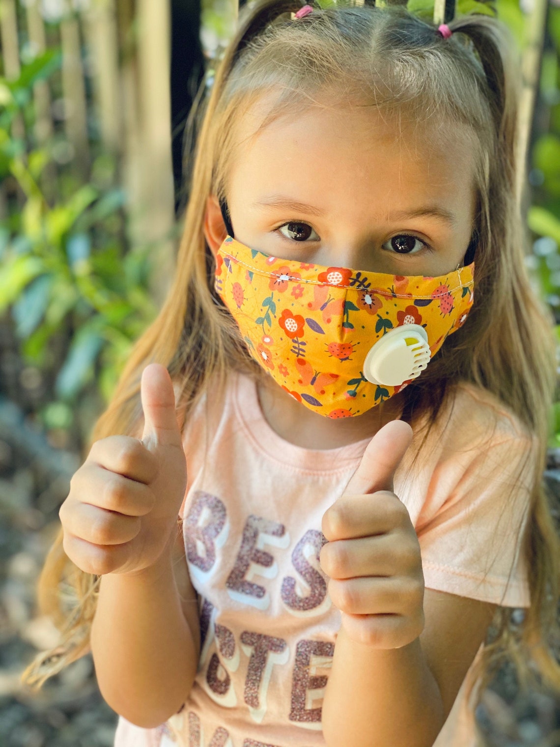 Child Face Mask with filter pocket and 3 Carbon Filter Etsy