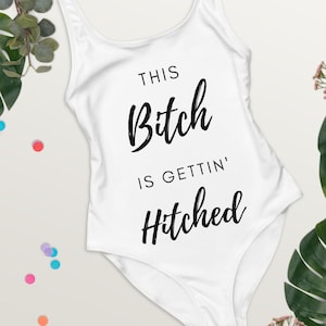 Bride Swimsuit, White Bride Swimsuit, Bride One-Piece Swimsuit, Bride Bathing Suit, Hen Party Swimsuit, Bachelorette Bathing Suit