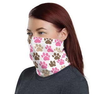 Dog Mum Paw Print Face Mask / Neck Gaiter