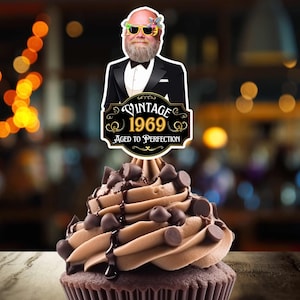 Aged to Perfection Cupcakes Personalized Birthday cupcake toppers Custom Party 40th 50th 60th  Over the Hill, Any Age, Aged to Perfection