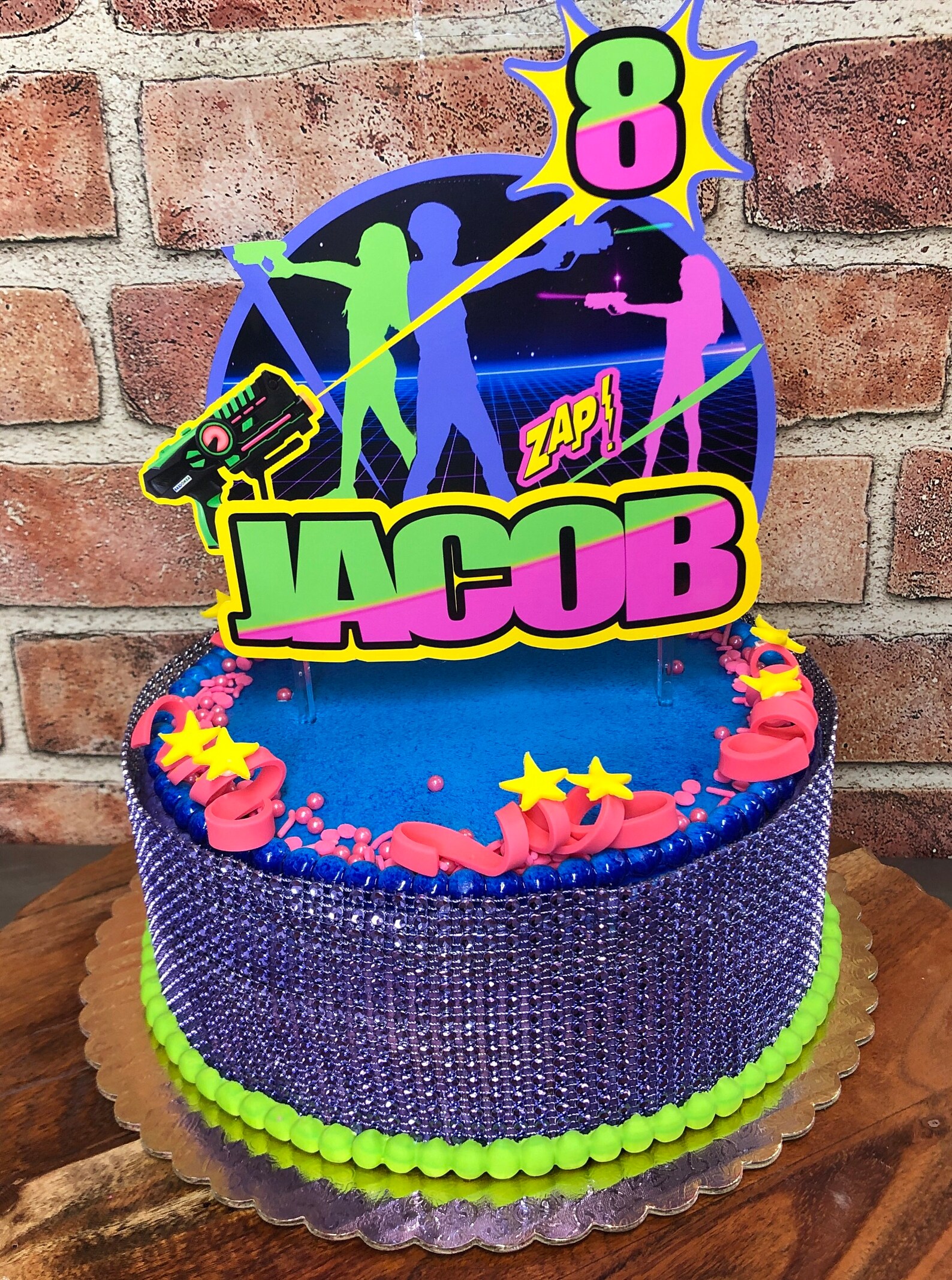 Laser Tag Cake Topper Bundle Laser Tag Party Decoration Etsy