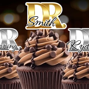Gold Doctor Graduation Silver Cupcake Toppers Medical School Graduation Party fun custom name Medical School Grad Decor Dr Cup Cake Toppers