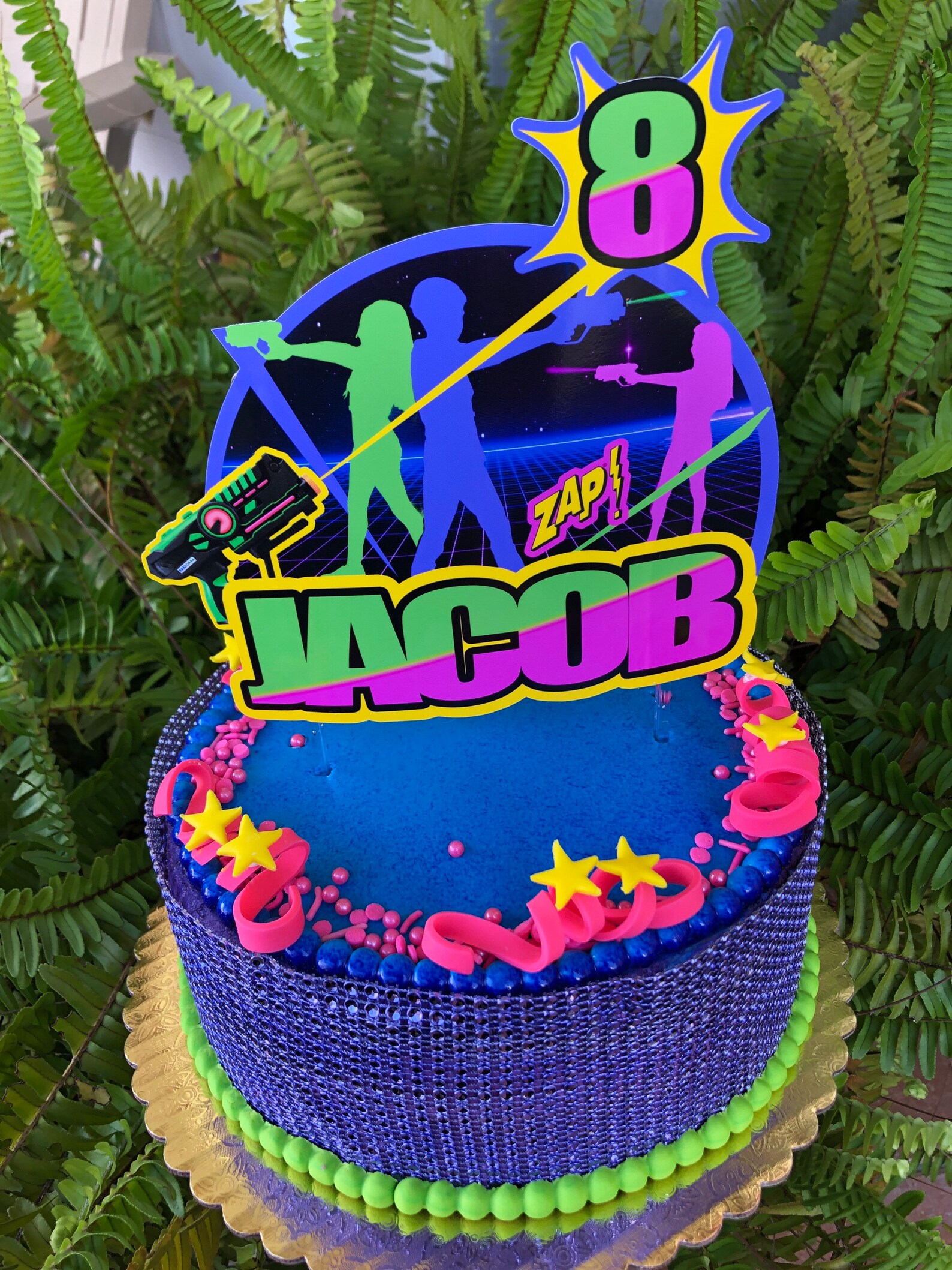 Laser Tag Cake Topper Bundle Laser Tag Party Decoration Etsy