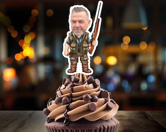 Hunting themed Cupcakes Personalized Birthday cupcakes Custom Party 40th 50th 60th  Over the Hill, Hunter party Decor