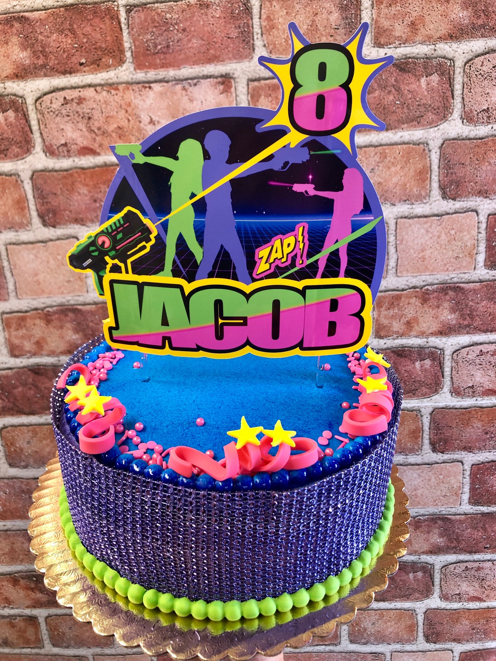 Laser Tag Cake Topper Bundle Laser Tag Party Decoration Etsy