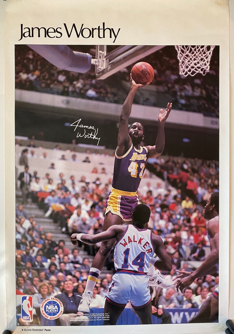 Vintage James Worthy 1980s Sports Illustrated Poster Original Etsy