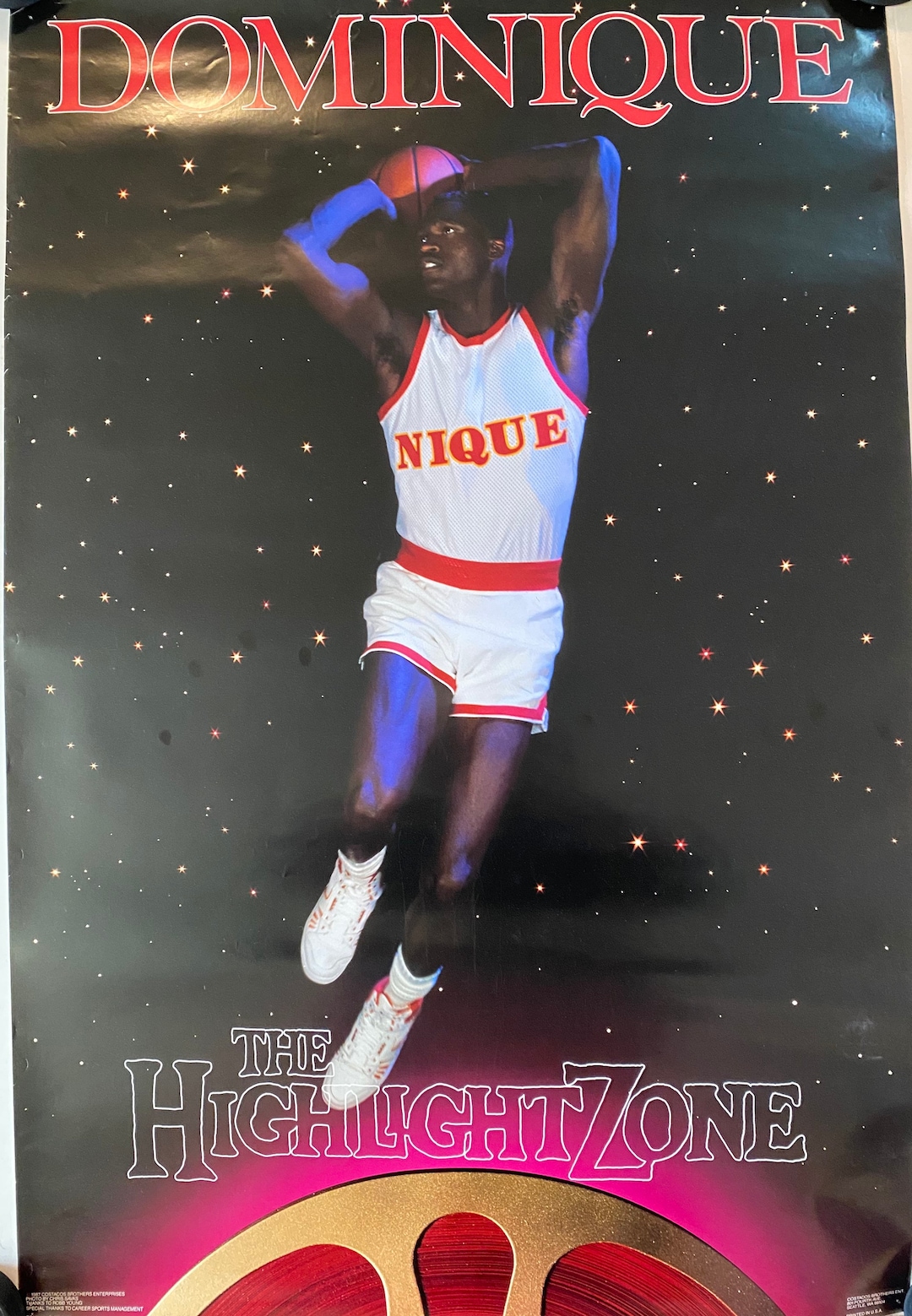 Vintage Dominique Wilkins 1987 'the Highlight Zone' Costacos