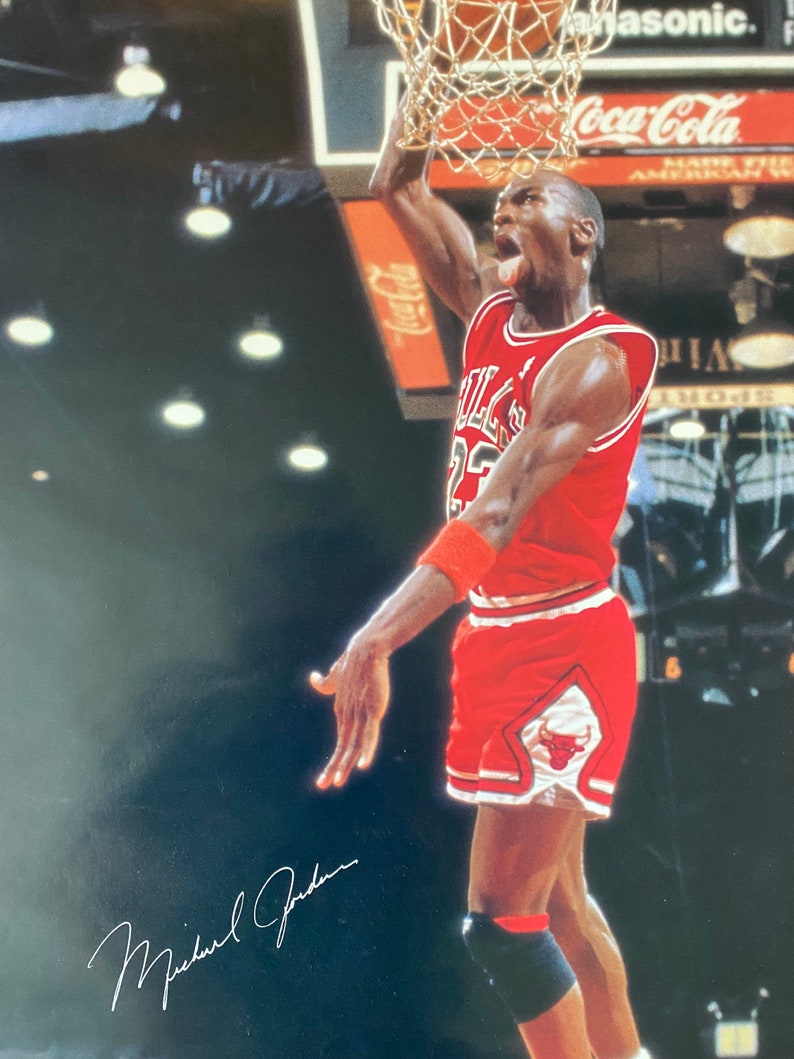 Vintage Michael Jordan 1980s Sports Illustrated Poster Original Etsy