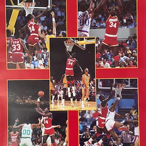 Vintage Akeem Olajuwon 1987 Starline Poster Original