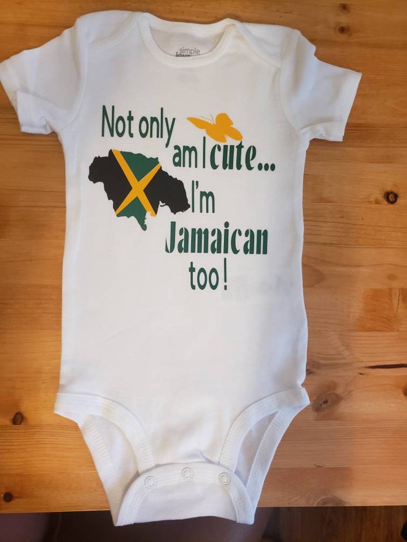 Customized Uniue Onesie Gift for baby girl 6-9 Months Personlized Onesie 100/% Cotton Jamaican Themed Baby Onesies 12 Months Short Sleeve