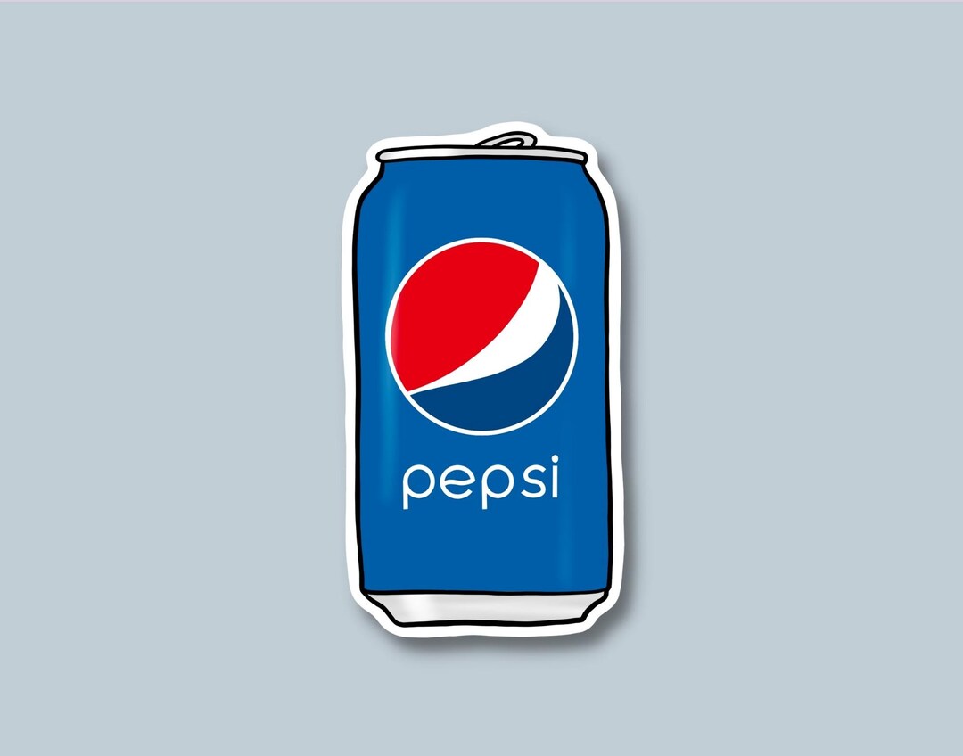 Pepsi Can Glossy Waterproof Sticker Cococola Soda Can Etsy