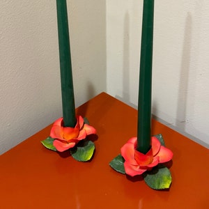 VINTAGE || Zartes Blumen-Paar || Hergestellt in Italien