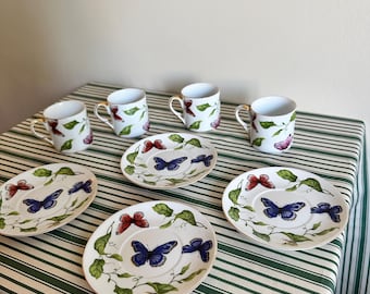 VIMTAGE || I Godinger & Co. Schmetterling Espresso Set