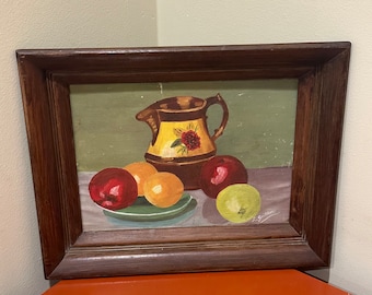 VINTAGE || Still Life Fruit Painting