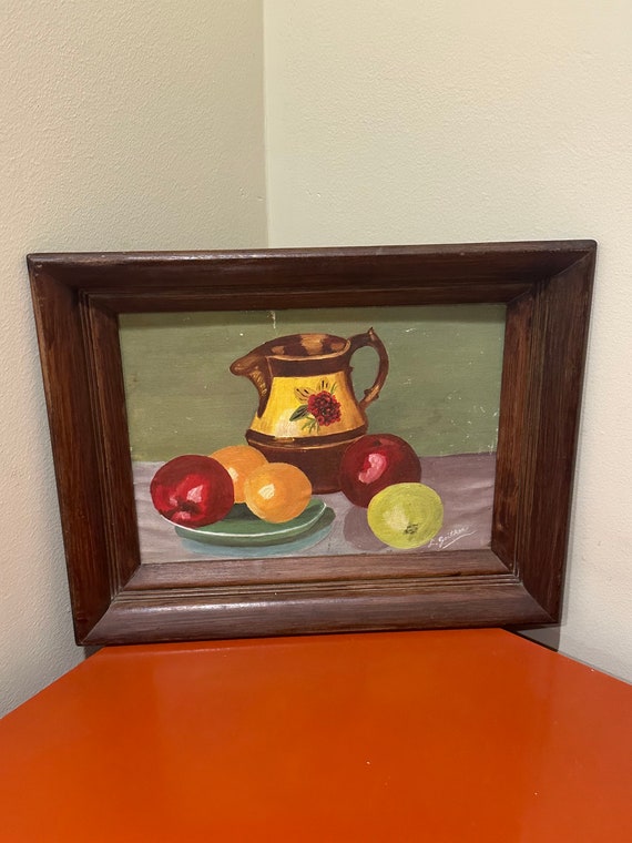 VINTAGE || Still Life Fruit Painting