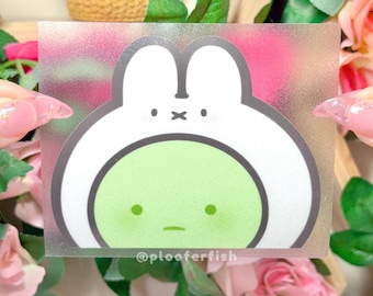 Adesivi grandi Smiski Miffy Peeker / Adesivi carini lucidi impermeabili e resistenti alle intemperie / Adesivo per auto / Decalcomania decorativa