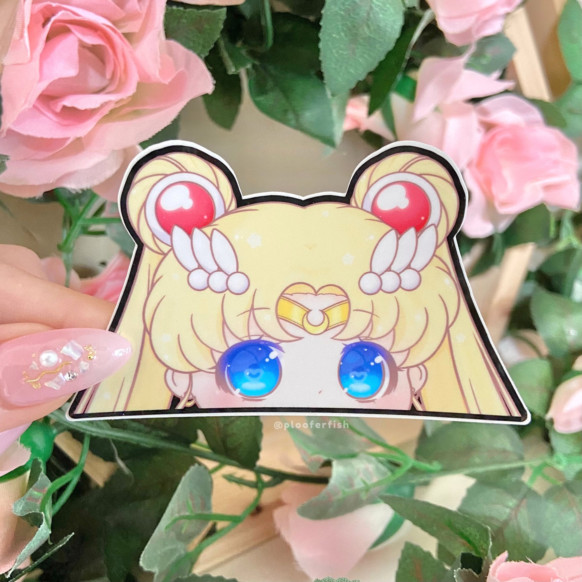 SAILOR MOON Cute Bow Holographic Vinyl Waterproof Sticker - Sailor Gua