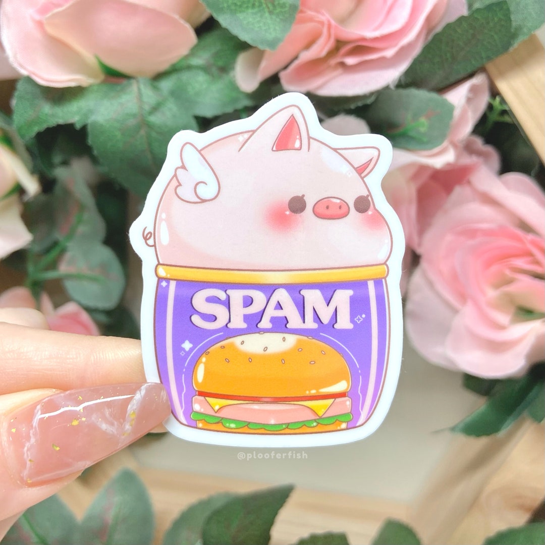 Piggy Spam Stickers BUY 3 GET 1 FREE Cute Glossy Waterproof