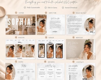 UGC Portfolio Template | Media Kit for Creators | Canva Website Template | UGC Creator Portfolio | Influencer Media Kit