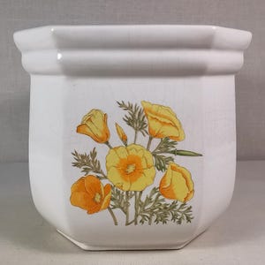 Vintage Floral 70s Large Plant Pot Indoor Planter