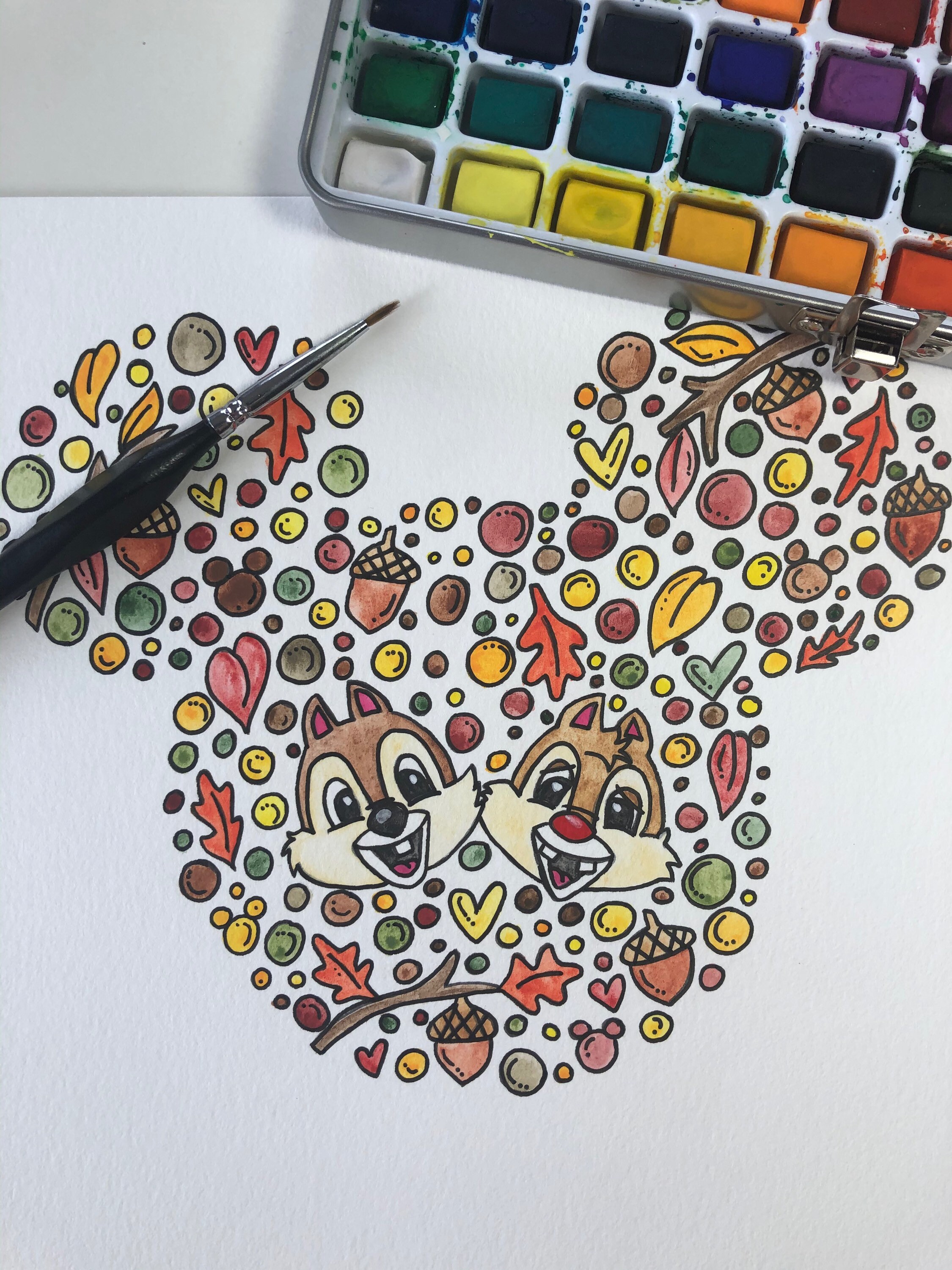 Chip n Dale impresión elegir su tamaño / 5x7 / 8x10 / | Etsy