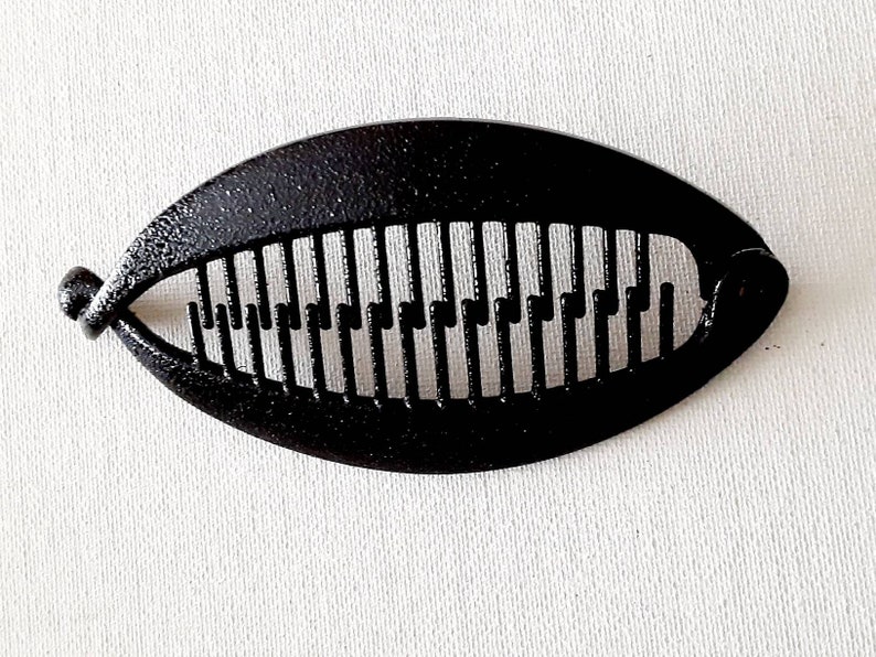 Black Banana Hair Combs Ponytail Holder 4 1/2 Long Etsy