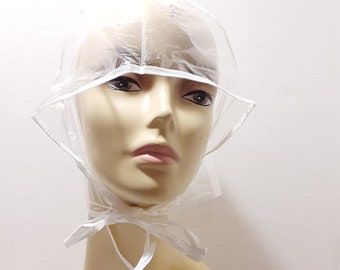 Plastic Rain Bonnet - Etsy