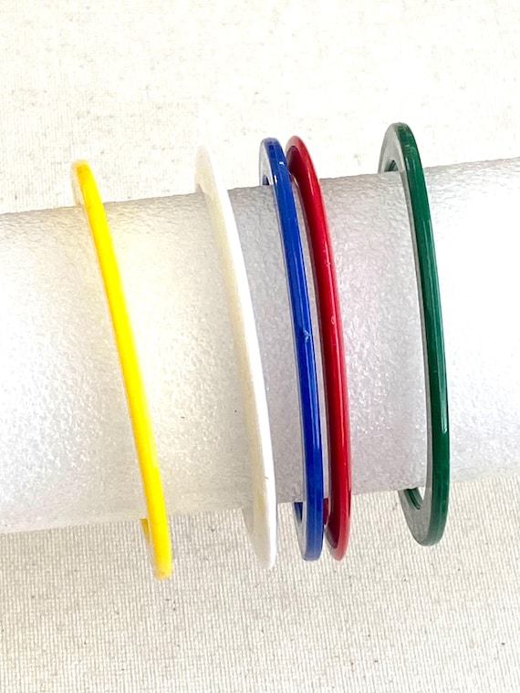 Vintage Classic Plastic Bangles Flat Bangles