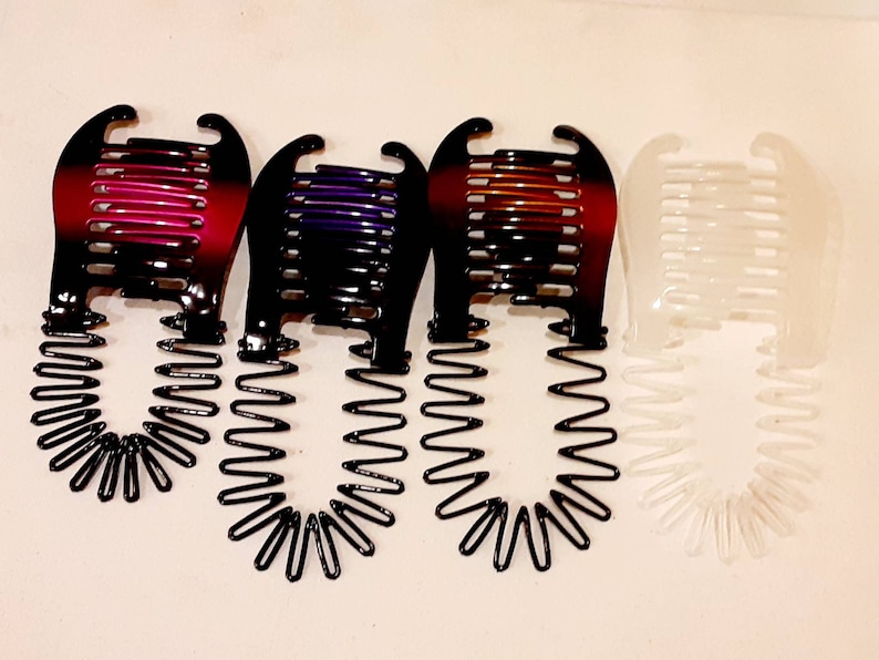 Banana Hair Comb Clip Mohawk Ponytail Holder Stretchy Flexible Etsy