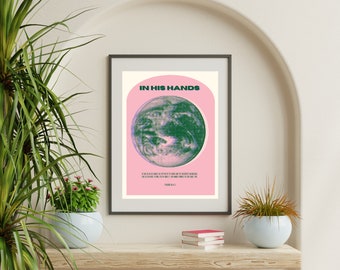 Cartel cristiano en sus manos