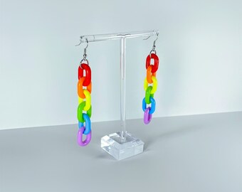 Rainbow Chain Earrings