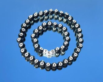 8 Ball Kandi Necklace & Bracelet Set