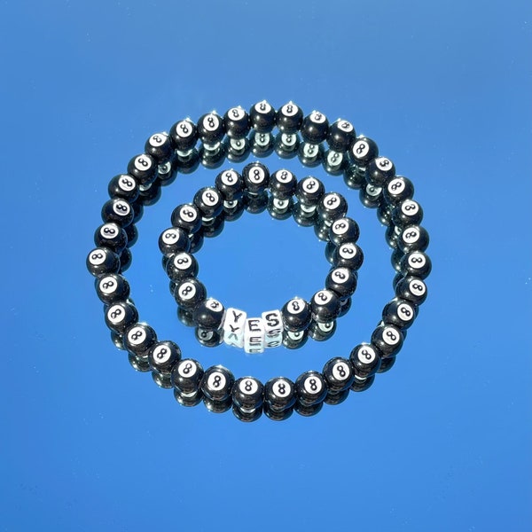 8 Ball Kandi Necklace & Bracelet Set