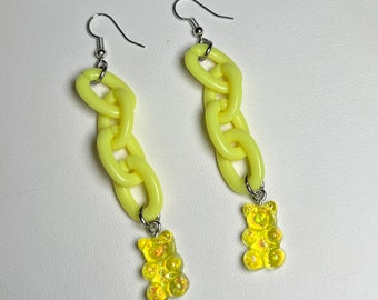 Yellow Bear Earrings