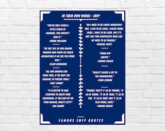 ENFP Quotes from Famous ENFPs - MBTI Art Poster