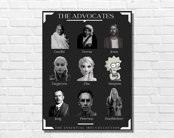 The Essential Advocates (INFJ) Collection | MBTI Wall Art | INFJ Poster