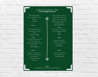 INFJ Quotes from Famous INFJs - MBTI Art Poster