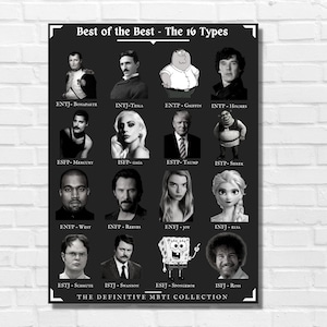 The Best of the Best - All the 16 MBTI Personality Types | Poster | Wall Art | Myers Briggs