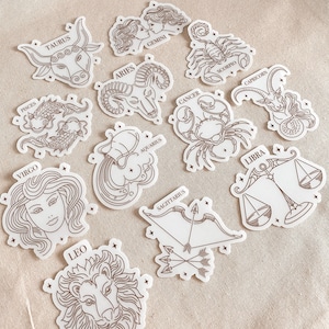 Sternzeichen Sticker, Sternzeichen, CLEAR Vinyl Sticker